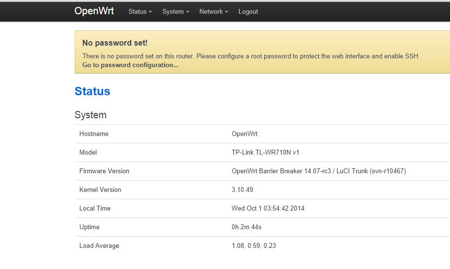 No password set